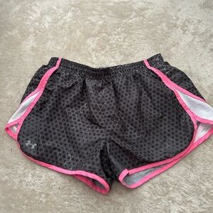 Under Armour Women's Black Shorts with Pink Trim